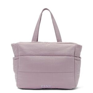 Pink Quilted Puffer Tote Gag